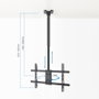 Tooq Soporte de Techo para Pantallas 43-86 Pulgadas Negro